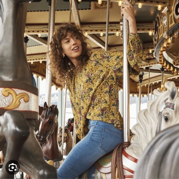 Madewell x Karen Walker Silk Print Gennaker Top - Picture 2 of 15